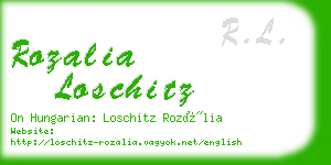 rozalia loschitz business card